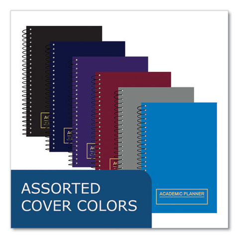 Wirebound Academic Weekly Planner, Assorted Cover Colors, 8 X 5.5, 14-month (july - August) 2023-2024, 28/carton