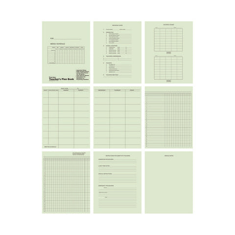 Wirebound Teacher's Plan Book, 11 X 8.5, Randomly Assorted Cover Colors