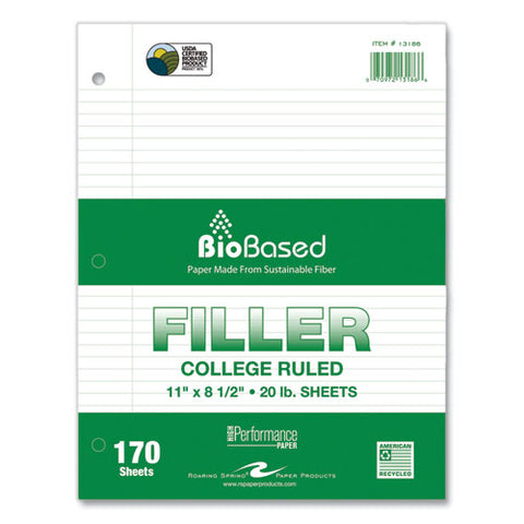 Filler Paper, 3-hole, 8.5 X 11, College Rule, 170 Sheets/pack, 12 Packs/carton