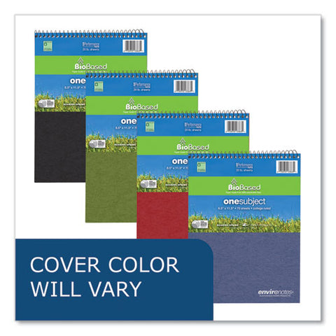 Earthtones Biobased 1 Subject Notebook, Medium/college Rule, Assorted Covers, (70) 8.5 X 11.5 Sheets, 24/carton