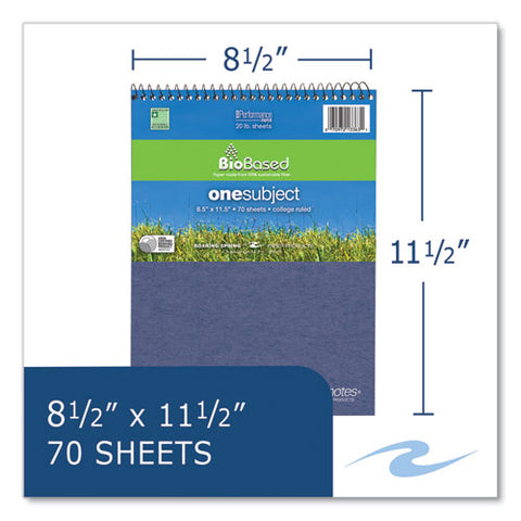 Earthtones Biobased 1 Subject Notebook, Medium/college Rule, Assorted Covers, (70) 8.5 X 11.5 Sheets, 24/carton