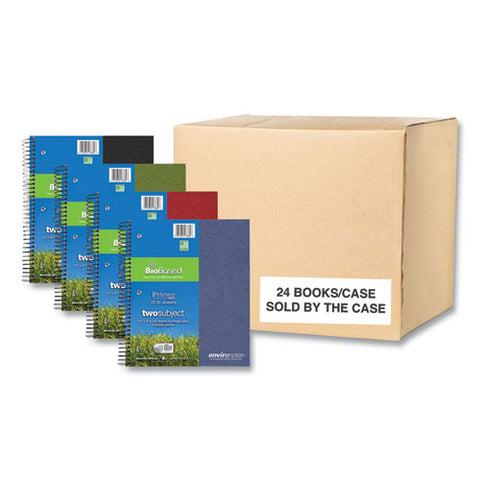 Earthtones Biobased 2 Subject Notebook, Medium/college Rule, Randomly Assorted Covers, (100) 11 X 9 Sheets, 24/carton