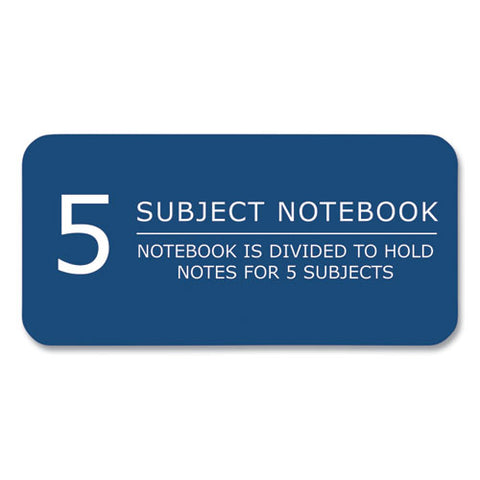 Earthtones Biobased 5 Subject Notebook, Medium/college Rule, Randomly Assorted Covers, (160) 11x9 Sheets, 12/carton