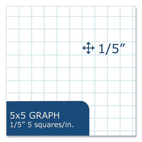 Graph Filler Paper, 3-hole, Quadrille: 5 Sq In, (100) 8.5 X 5.5 Sheets, 48/carton