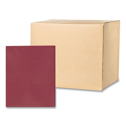 Pocket Folder, 0.5" Capacity, 11 X 8.5, Scarlet, 25/box, 10 Boxes/carton