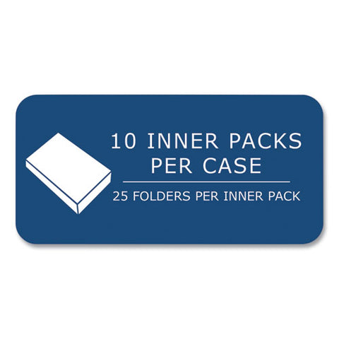 Pocket Folder With 3 Fasteners, 0.5" Capacity, 11 X 8.5, Black, 25/box, 10 Boxes/carton