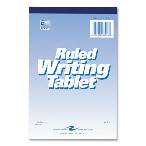 Writing Tablet, Wide/legal Rule, 100 White 6 X 9 Sheets, 48/carton