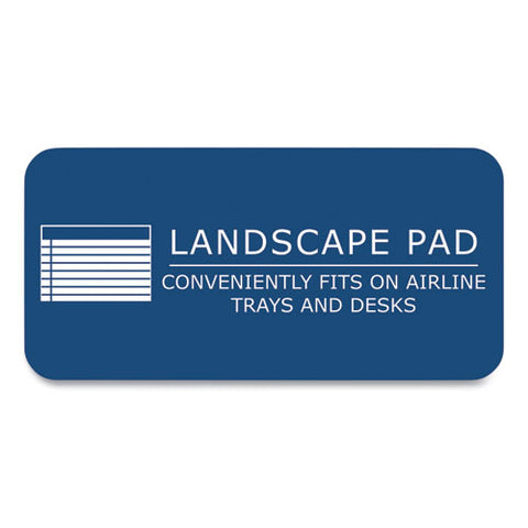 Wide Landscape Format Writing Pad, Medium/college Rule, 40 White 11 X 9.5 Sheets, 18/carton