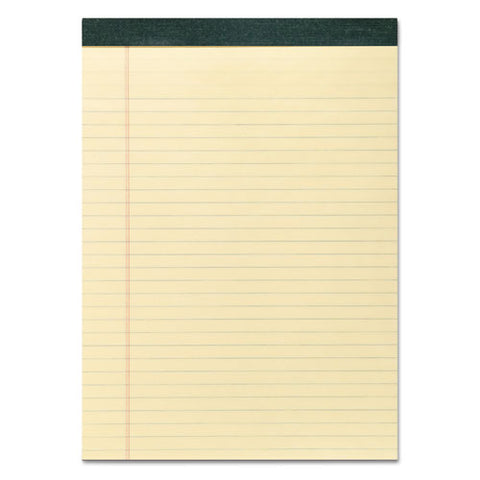 Recycled Legal Pad, Wide/legal Rule, 40 Canary-yellow 8.5 X 11 Sheets, Dozen