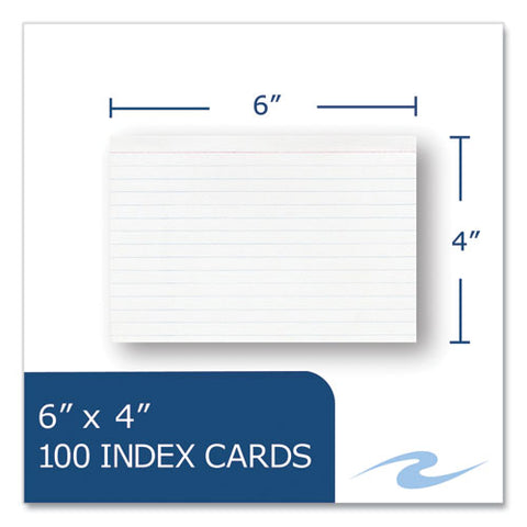 Environotes Recycled Index Cards, Narrow Ruled, 4 X 6, White, 100 Cards, 36/carton