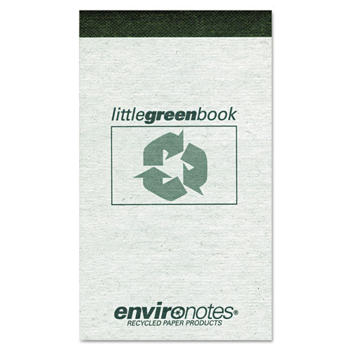 Environotes Little Green Notepad, Gray Cover, Wide/legal Rule, (60) White 3 X 5 Sheets