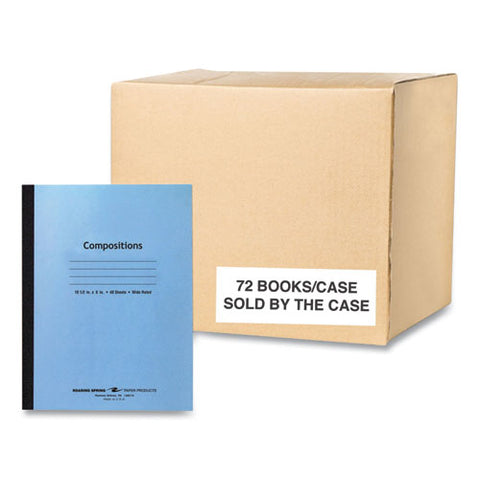 Flexible Cover Composition Notebook, Wide/legal Rule, Blue Cover, (48) 10.5 X 8 Sheets, 72/carton