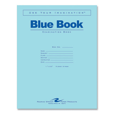 Examination Blue Books, Wide/legal Rule, Blue Cover, (8) 11 X 8.5 Sheets, 500/carton