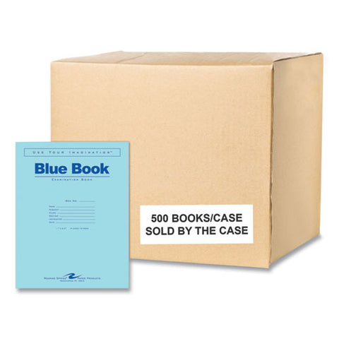 Examination Blue Books, Wide/legal Rule, Blue Cover, (8) 11 X 8.5 Sheets, 500/carton