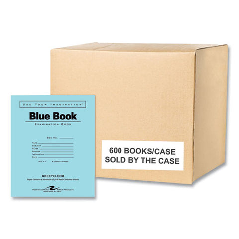 Recycled Exam Book, Wide/legal Rule, Blue Cover, (8) 8.5 X 7 Sheets, 600/carton