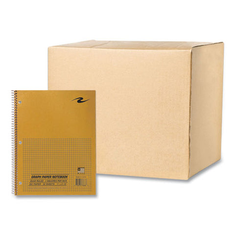 Lab And Science Wirebound Notebook, Quadrille Rule (4 Sq/in), Brown Cover, (50) 8.5 X 11 Sheets, 24/carton