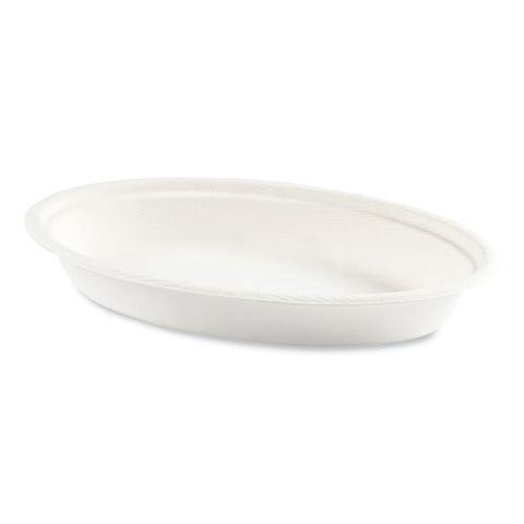 Bagasse Dinnerware, Oval Bowl, Sugarcane, 24 Oz, White, 250/carton
