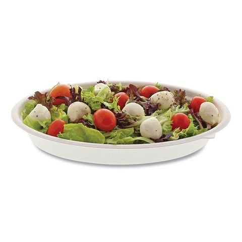 Bagasse Dinnerware, Oval Bowl, Sugarcane, 24 Oz, White, 250/carton