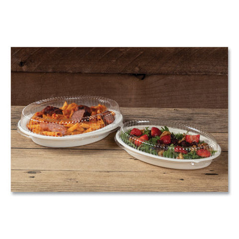 Bagasse Dinnerware, Oval Bowl, Sugarcane, 32 Oz, White, 250/carton