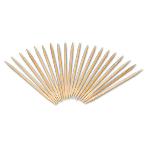 Round Wood Toothpicks, 2.5", Natural, 800/box, 24 Boxes/case, 5 Cases/carton, 96,000 Toothpicks/carton