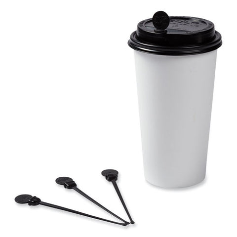 Beverage Plugs, 4.75", Black 2,000/carton