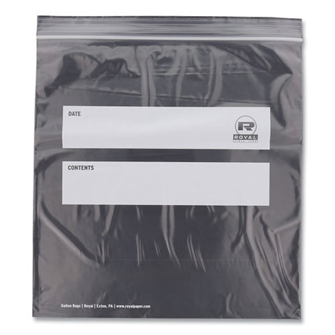 Zipper Bags, Gallon, 10.5" X 10.98", Clear, 250/carton