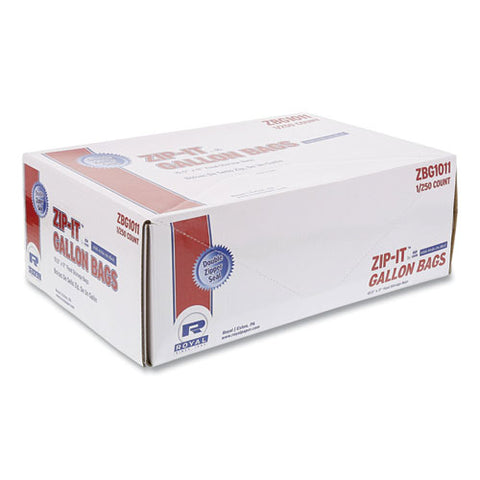 Zipper Bags, Gallon, 10.5" X 10.98", Clear, 250/carton