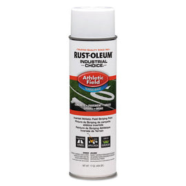 Industrial Choice Athletic Field Inverted Striping Paint, Flat Athletic Inverted White, 17 Oz Aerosol Can, 12/carton