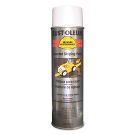 High Performance Striping Paint, Flat/matte White, 18 Oz Aerosol Can
