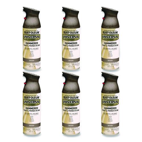 Universal Premium Spray Paint, Hammer Brown, 12 Oz Aerosol Can, 6/carton