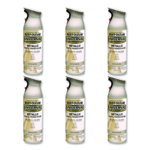Universal Premium Spray Paint, Aged Nickel, 12 Oz Aerosol Can, 6/carton