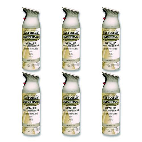 Universal Premium Spray Paint, Aged Nickel, 12 Oz Aerosol Can, 6/carton