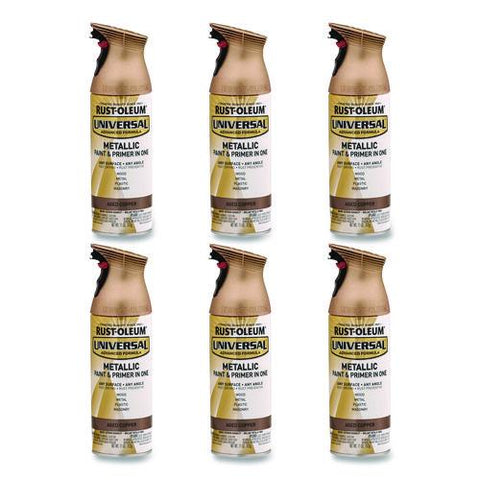 Universal Premium Spray Paint, Aged Copper, 12 Oz Aerosol Can, 6/carton