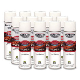 Industrial Choice M1400 System Water-based Construction Marking Paint, Gloss White, 17 Oz Aerosol Can, 12/carton