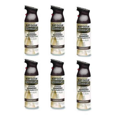 Universal Premium Spray Paint, Hammer Amber, 12 Oz Aerosol Can, 6/carton