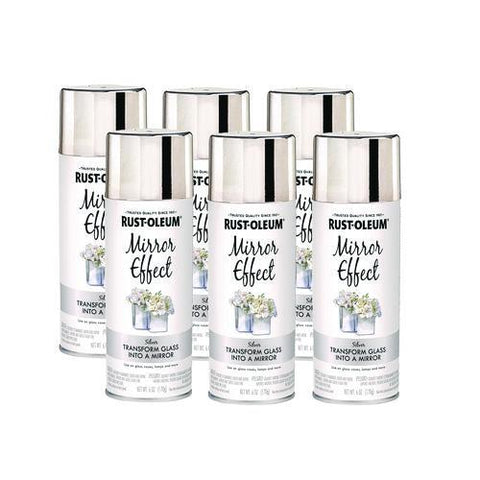 Specialty Mirror Effect Spray Paint, High Gloss Mirror, 6 Oz Aerosol Can, 6/carton