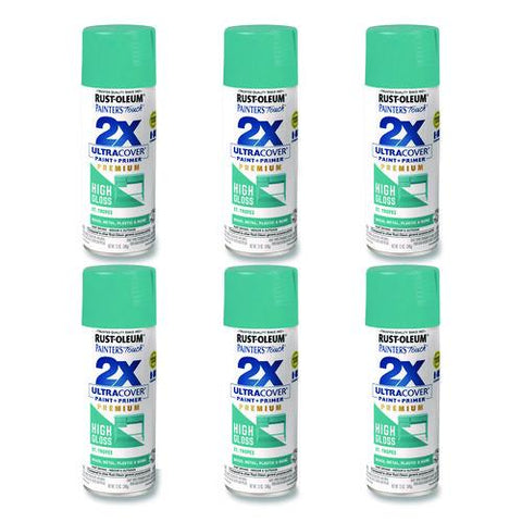 Painter's Touch 2x Ultra Cover Spray Paint, High Gloss St. Tropez, 12 Oz Aerosol Can, 6/carton