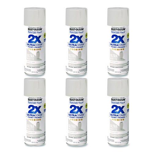 Painter's Touch 2x Ultra Cover Spray Paint, Ultra Matte Gray, 12 Oz Aerosol Can, 6/carton