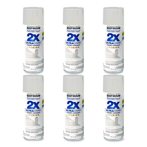 Painter's Touch 2x Ultra Cover Spray Paint, Ultra Matte Gray, 12 Oz Aerosol Can, 6/carton