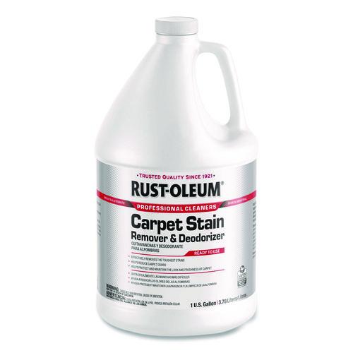 Carpet Stain Remover Plus Deodorizer, Lemon Scent, 1 Gal Jug, 4/carton