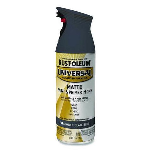 Universal Premium Spray Paint, Matte Slate Blue, 12 Oz Aerosol Can