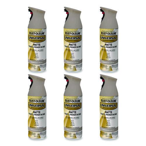Universal Premium Spray Paint, Matte Greige, 12 Oz Aerosol Can, 6/carton