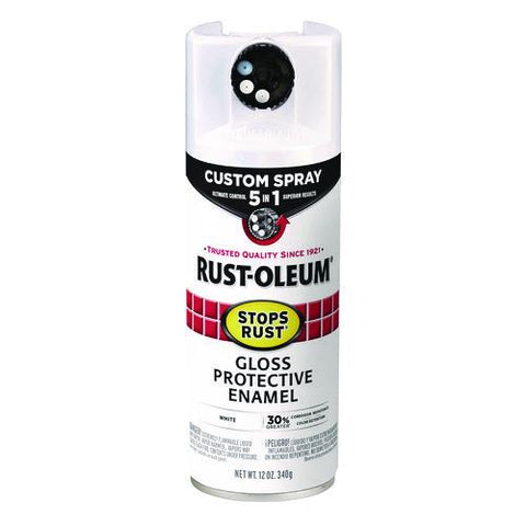 Stops Rust 5-in-1 Spray Paint, Gloss White, 12 Oz Aerosol Can