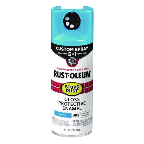 Stops Rust 5-in-1 Spray Paint, Gloss Maui Blue, 12 Oz Aerosol Can
