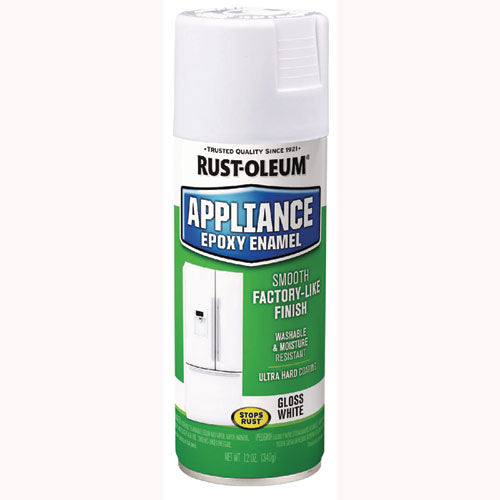 Specialty Appliance Epoxy Spray Paint, Gloss White, 12 Oz Aerosol Can, 6/carton
