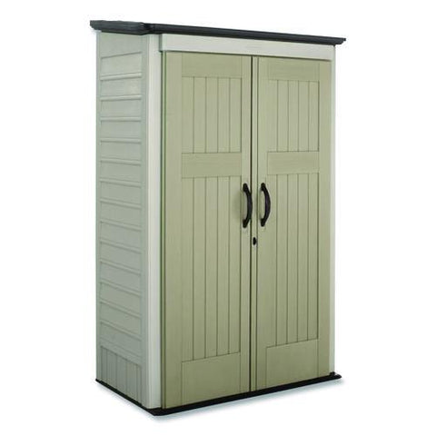 Vertical Storage Shed, 53 Cu Ft, 2.5 Ft X 4 Ft X 7 Ft, Sandstone/faint Maple