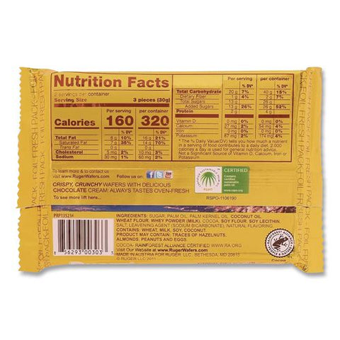 Wafers, Chocolate, 2.12 Oz Packet, 12/box
