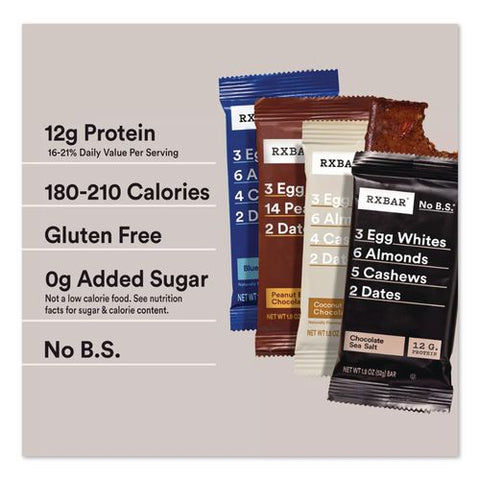 Adult Bars Variety Pack, 1.8oz Bar, (4) Chocolate Sea Salt, (2) Blueberry, (2) Coconut Chocolate, (2) Peanut Butter Chocolate