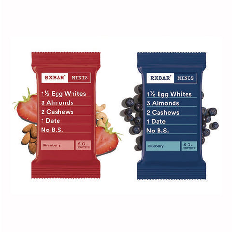 Minis Protein Bars Variety Pack, Blueberry/strawberry, 0.9 Oz Bar, 8/box