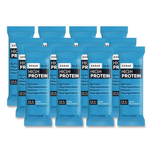 High Protein Vanilla Peanut Butter Bars, 2.1 Oz, 12/box
